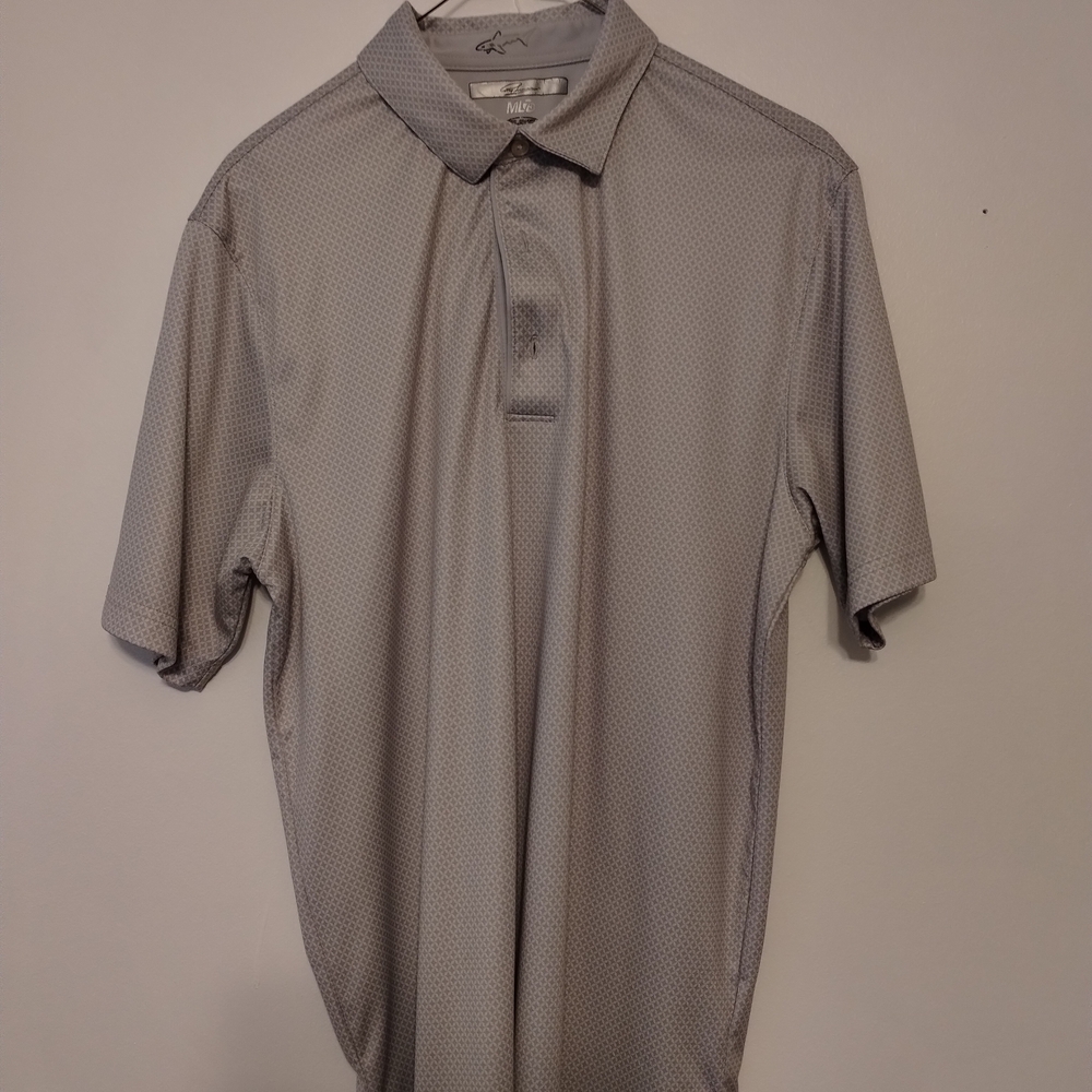 Greg Norman Collection Gray Polo Shirt Classic Fit